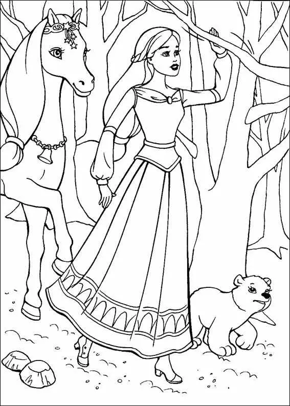 Barbie and The Magic Pegasus Coloring Picture 11