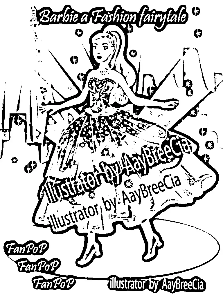 Barbie in a Fashion Fairytale Coloring Picture 10