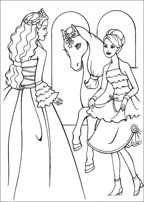 Barbie Thumbelina Coloring Picture 3