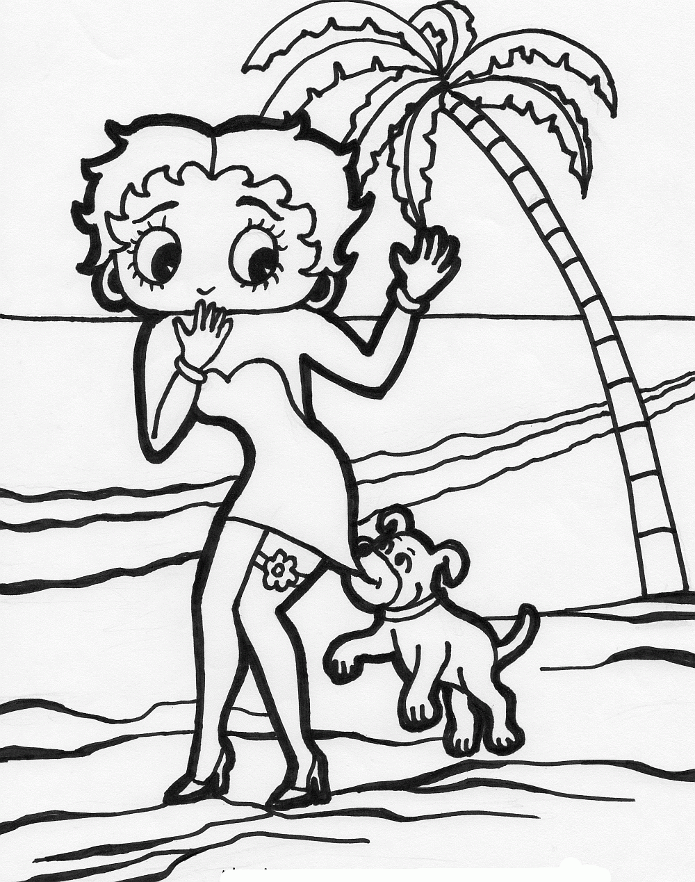 Betty Boop Coloring Picture 2