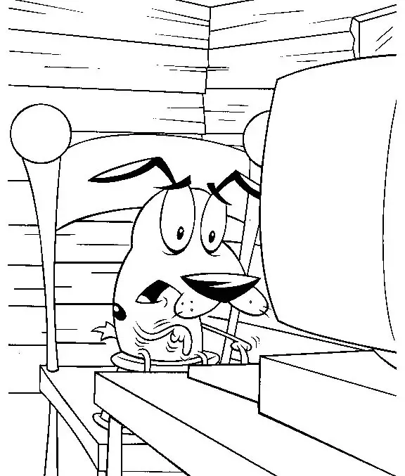 Courage The Cowardly Dog Coloring Picture 7