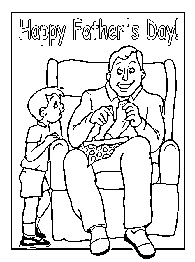 Fathers Day Coloring Picture 4