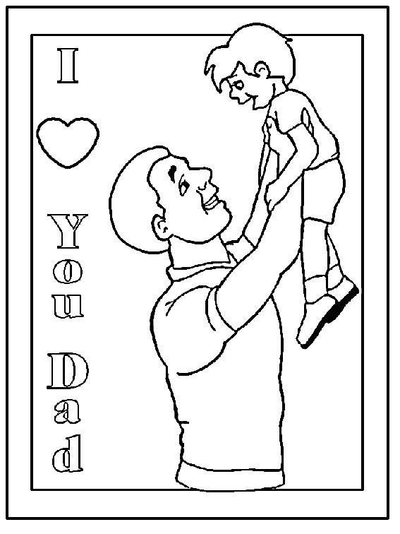Fathers Day Coloring Picture 6