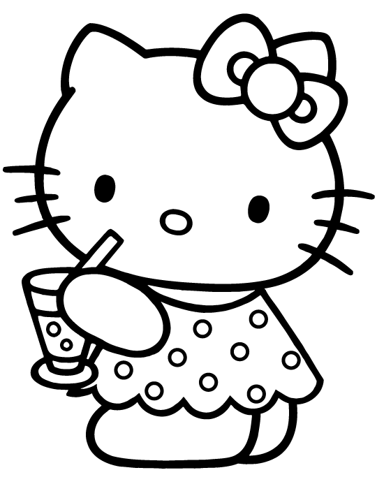 cute hello kitty colouring pages. hello kitty colouring pages