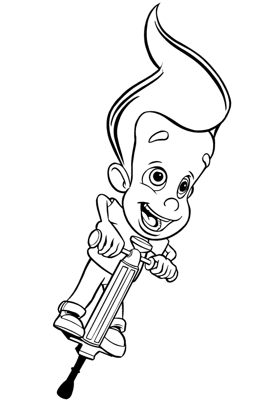 Jimmy Neutron Coloring Picture 8