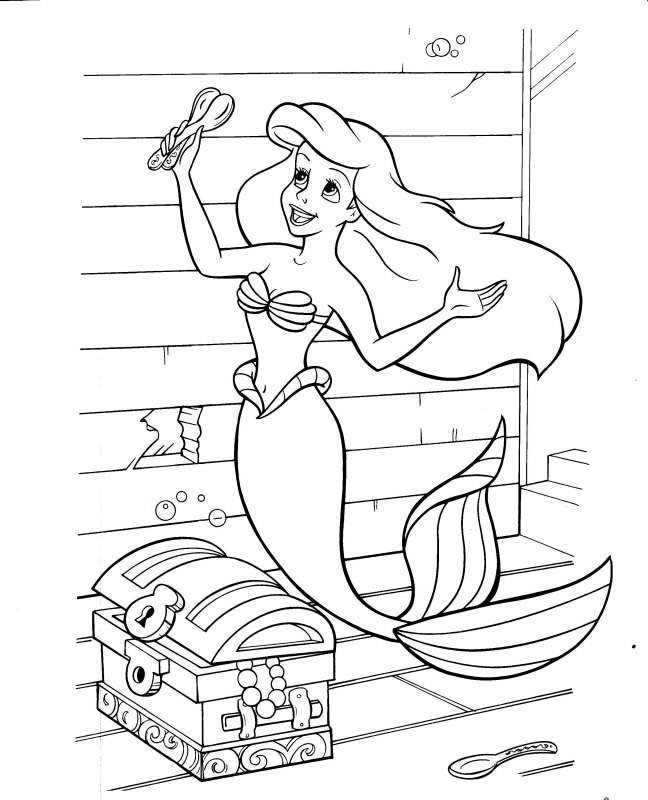 Mermaid Coloring Picture 9