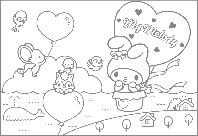 My Melody Coloring Picture 1