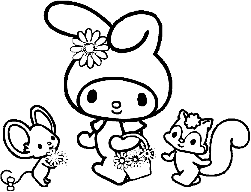 My Melody Coloring Picture 2