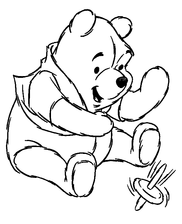 pooh bear tattoos. Pooh Bear Coloring Picture 7