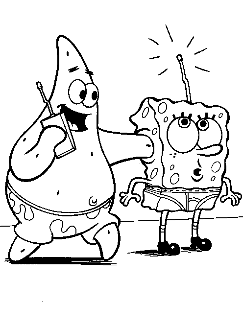 Sponge Bob Coloring Picture 4