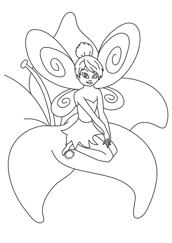 Tinkerbell Coloring Picture to Print 8