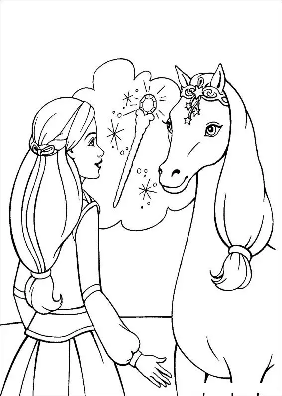 Barbie and The Magic Pegasus Coloring Picture 12