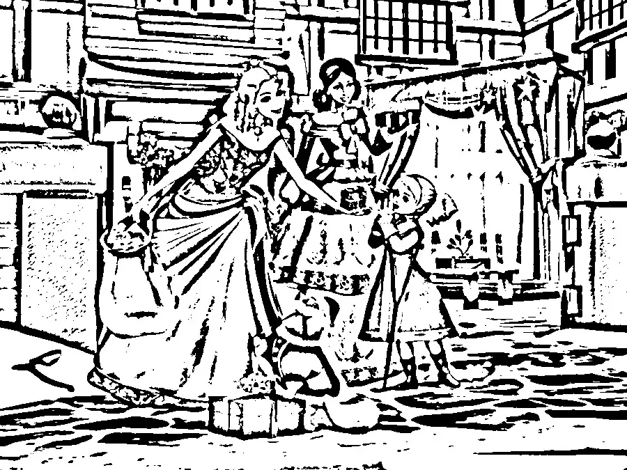Barbie in a Christmas Carol Coloring Picture 4