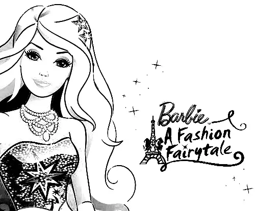 Barbie in a Fashion Fairytale Coloring Picture 1