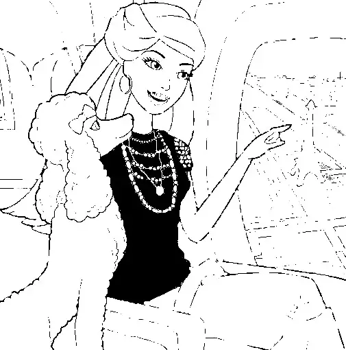 Barbie in a Fashion Fairytale Coloring Picture 8