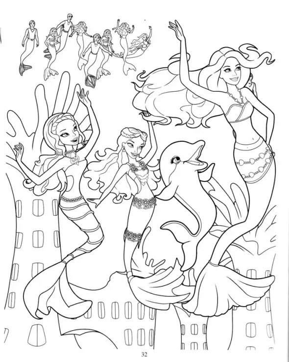 Barbie in a Mermaid Tale Coloring Picture 3