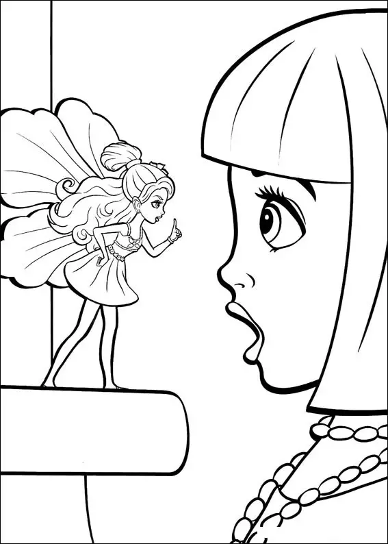 Barbie Thumbelina Coloring Picture 2