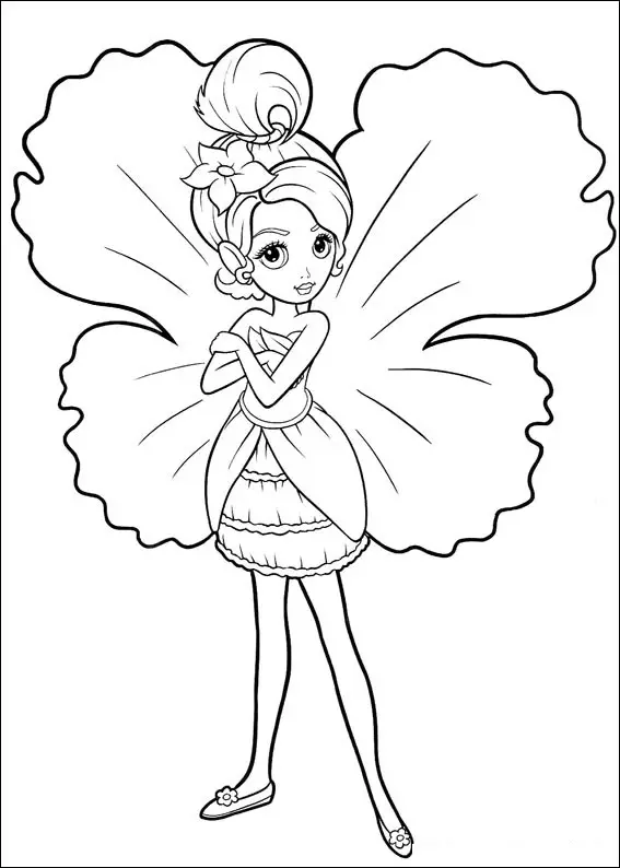 Barbie Thumbelina Coloring Picture 4