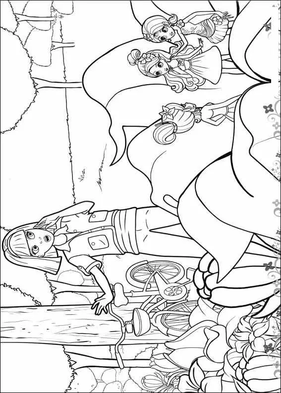 Barbie Thumbelina Coloring Picture 5