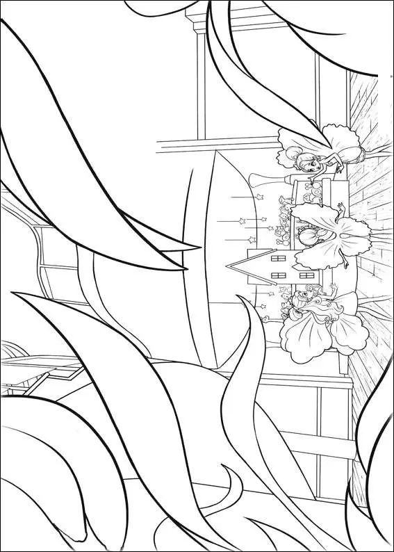 Barbie Thumbelina Coloring Picture 6