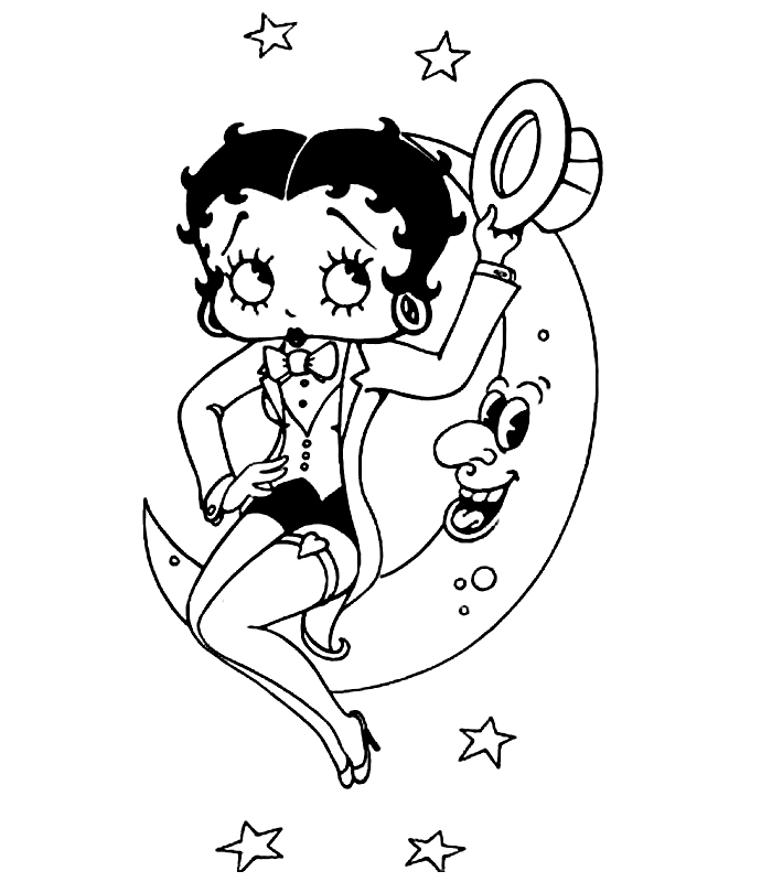 Betty Boop Coloring Picture 7