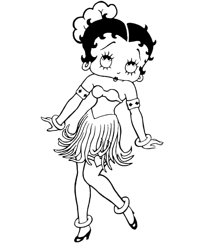 Betty Boop Coloring Picture 9