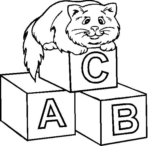 Cat Coloring Picture 10