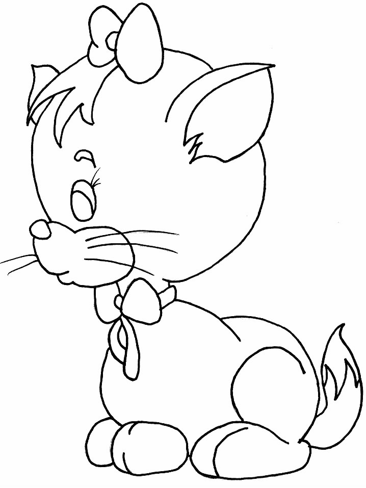 Cat Coloring Picture 4