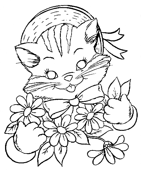 Cat Coloring Picture 7