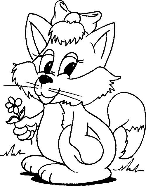 Cat Coloring Picture 8