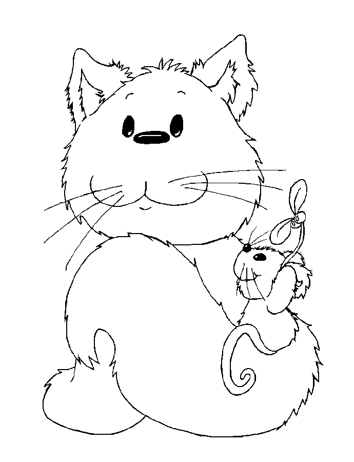 Cat Coloring Picture 9
