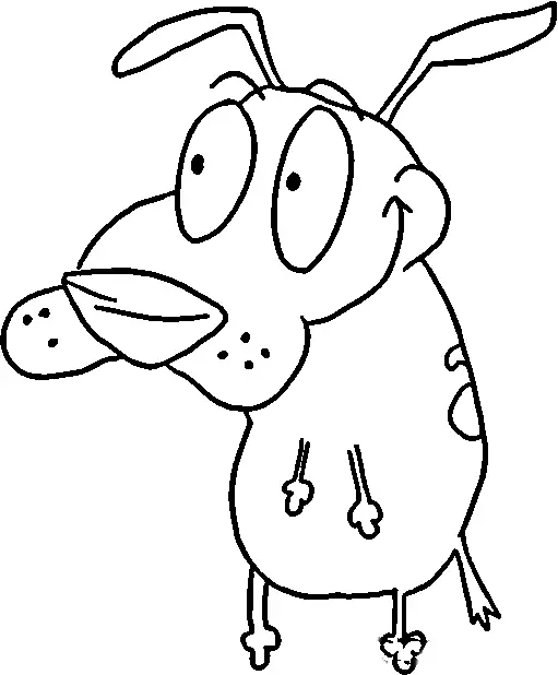 Courage The Cowardly Dog Coloring Picture 9
