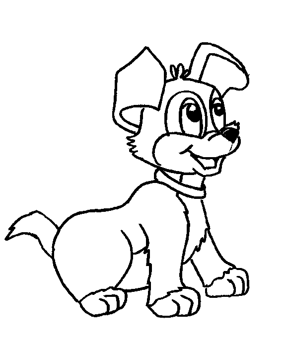 Dog Coloring Picture 4