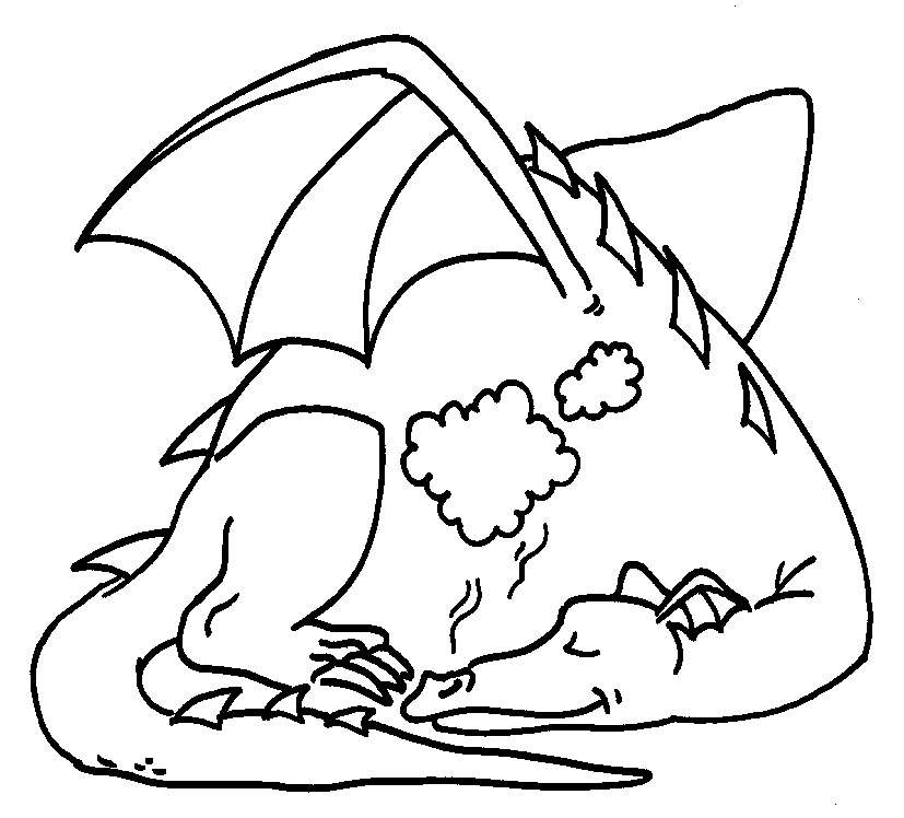 Dragon Coloring Picture 2
