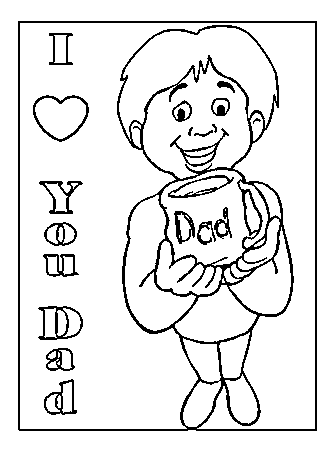 Fathers Day Coloring Picture 1