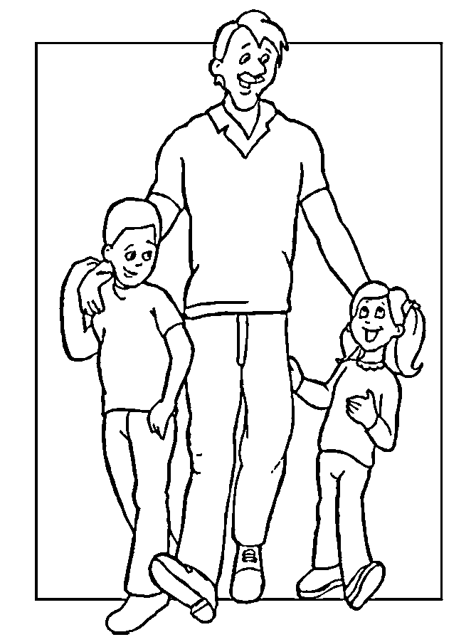 Fathers Day Coloring Picture 2
