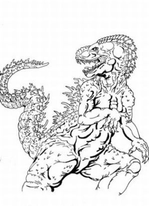 Godzilla Coloring Picture 10