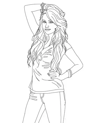 Hannah Montana Coloring Picture 11