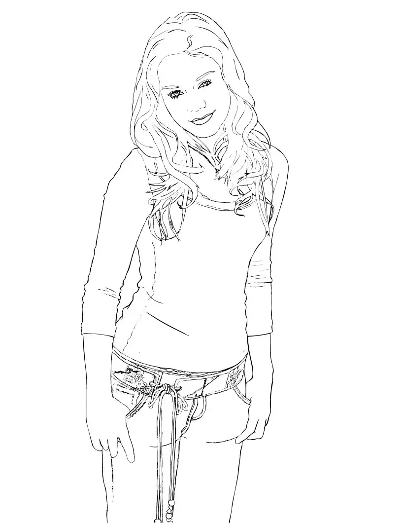 Hannah Montana Coloring Picture 2