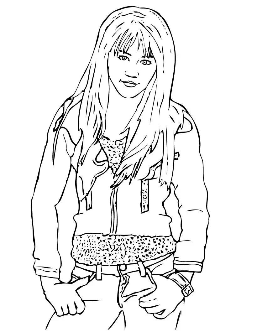Hannah Montana Coloring Picture 3