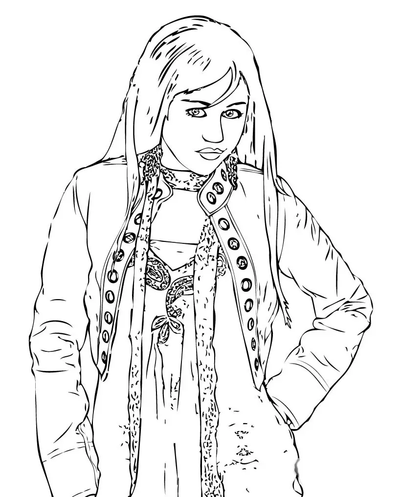 Hannah Montana Coloring Picture 4