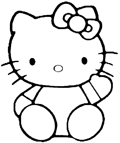 Hello Kitty Coloring Picture 1
