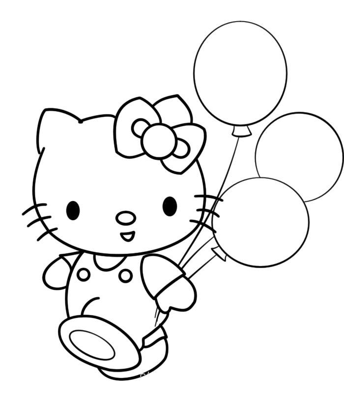 Hello Kitty Coloring Picture 10