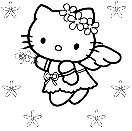 Hello Kitty Coloring Picture 12