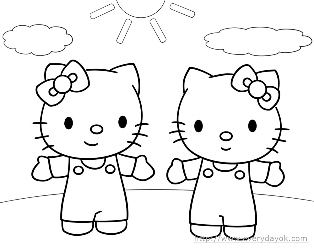 Hello Kitty Coloring Picture 6