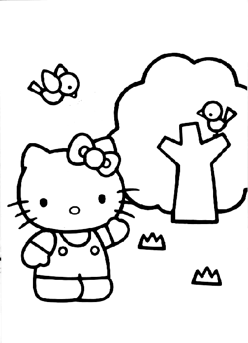 Hello Kitty Coloring Picture 7