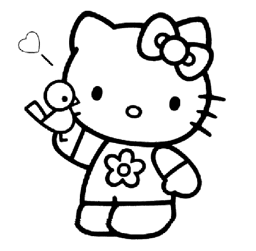Hello Kitty Coloring Picture 9
