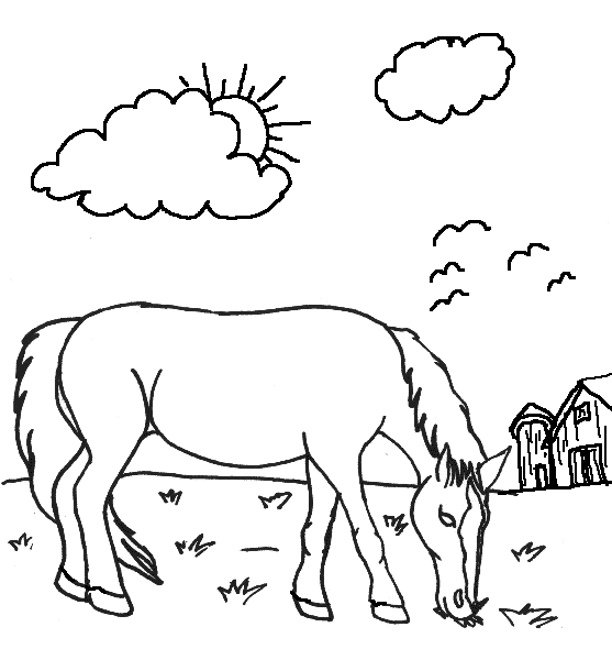 Horse Coloring Picture 2