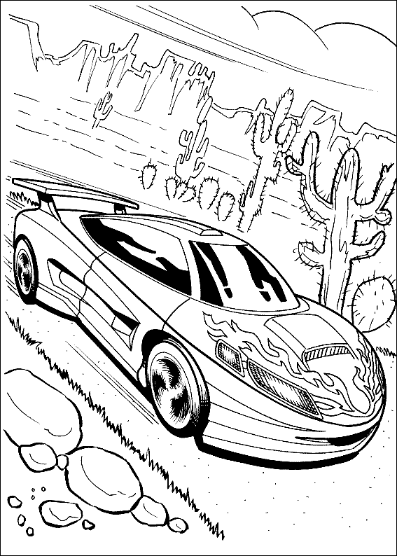Hot Wheels Coloring Picture 4