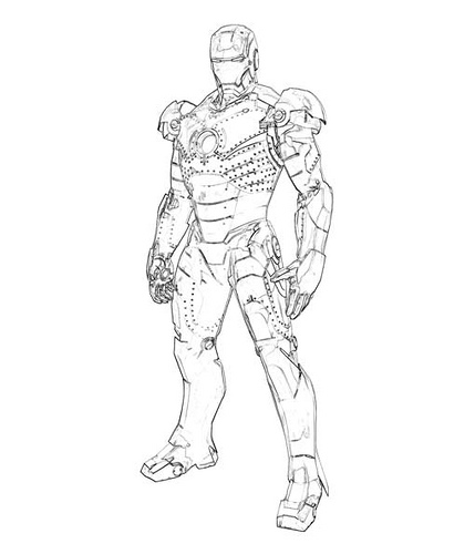 Iron Man Coloring Picture 8
